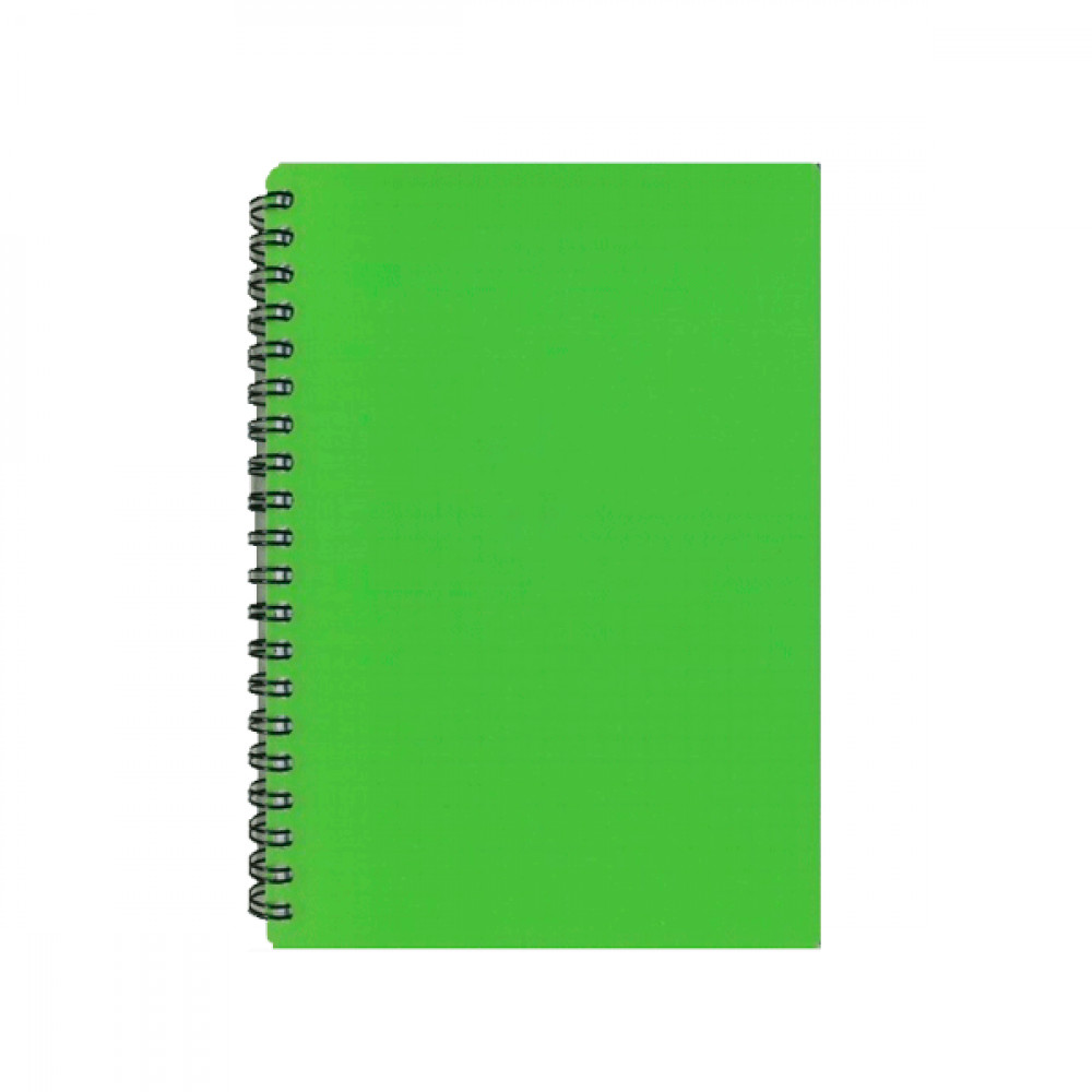 Блокнот В6 96 л  (серия "Micro") ТВ6396-810 пластиковая обложка, спираль сбоку, зеленый
