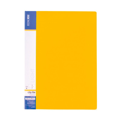 Папка-скоросшиватель пластиковый А4 Economix E31207-05 Light желтая