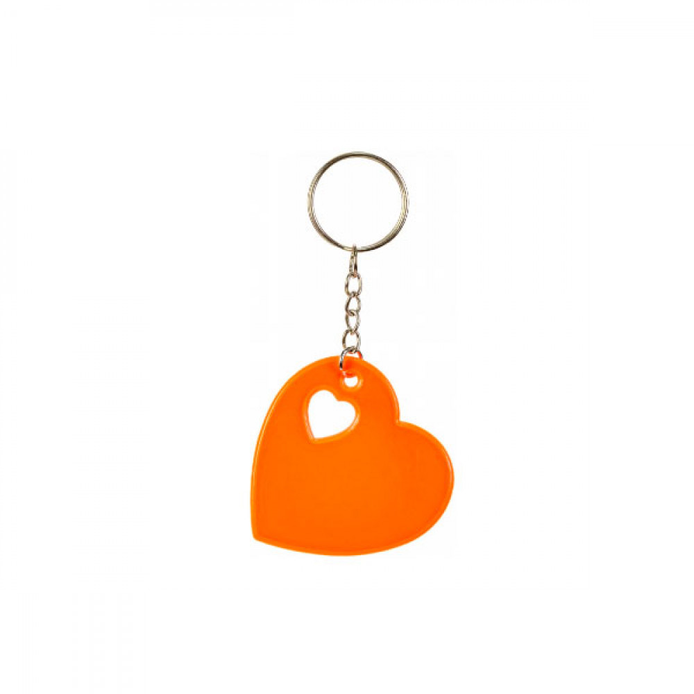 Брелок BJ21-05085-С что светится в темноте сердце оранжевое
