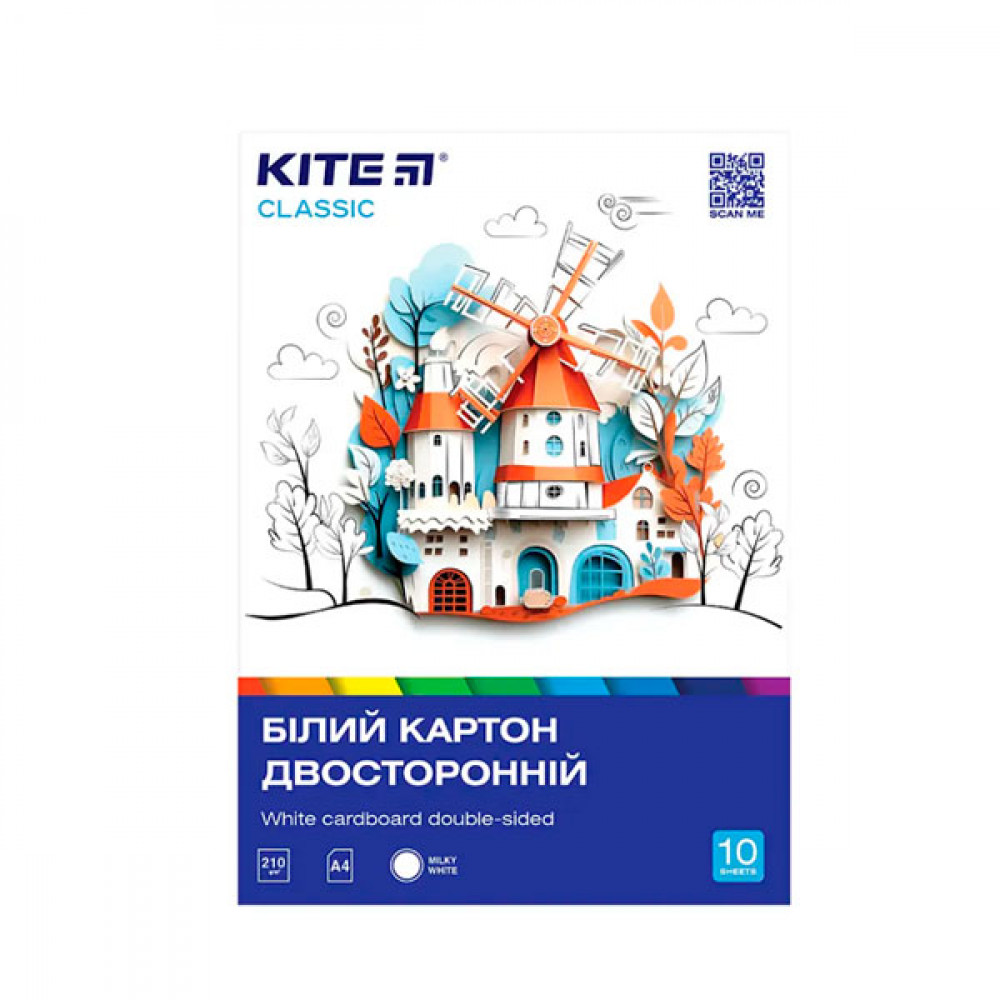 Бумага цветная А5 10л /10цветов самоклейка Kite K-294 Kite Classic **
