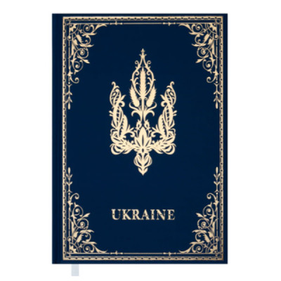 Ежедневник "BuroMax" недатированный А6 "UKRAINE" BM2021-14  (144 л ) синий
