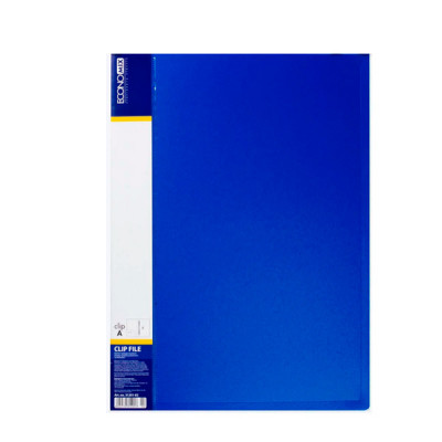 Папка-скоросшиватель пластиковая А4 "Economix" E31201-02 с карманом синяя