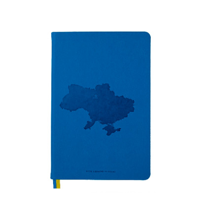 Блокнот А5 96 л # в клетку BuroMAX BM295120-02 Ukraine мягкая обложка (офсетная бумага) синий