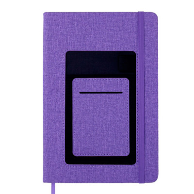 Блокнот А5 96 листов = в линию BuroMAX BM295209-07 Comfort обложка  искусственная кожа фиолетовый на резинке