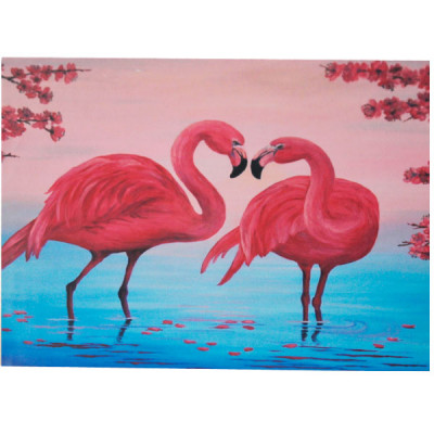 Набор алмазной живописи 40х50 Розовые фламинго EZ-260 **