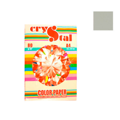 Бумага CRYSTAL COLOR PAPER А4 80г/м2 (100л) 272 серый **