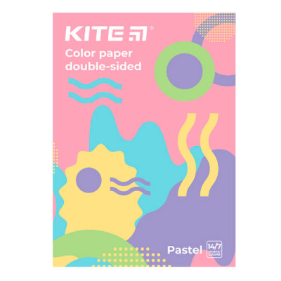 Бумага цветная   А4 14л /7цветов пастель Kite К22-427 двухсторонний Fantasy