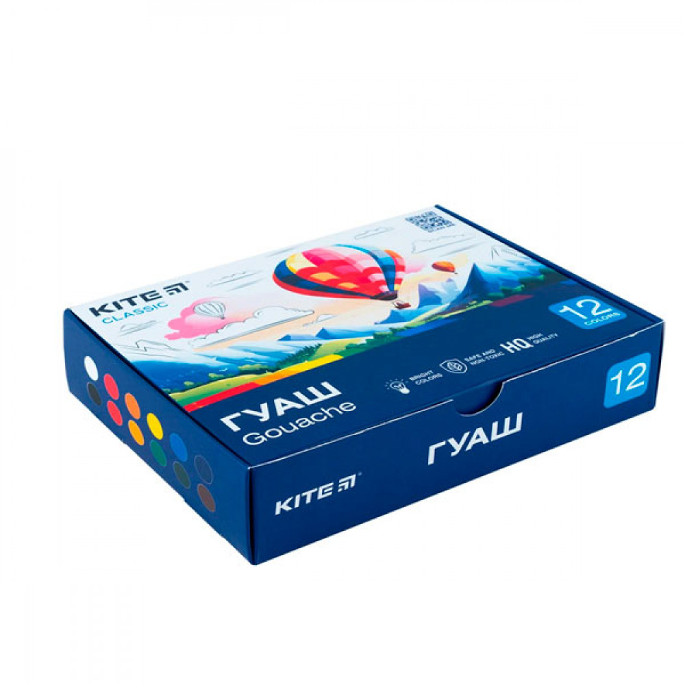 Гуашь 12цв Kite К-063 Kite Classic 20мл