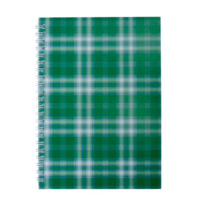 Блокнот А5 48л ВМ 2591-04 Шотландка картон.обл. спир.бок.зелен.