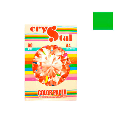 Бумага CRYSTAL COLOR PAPER А4 80г/м2 (100л) 230 зеленый **