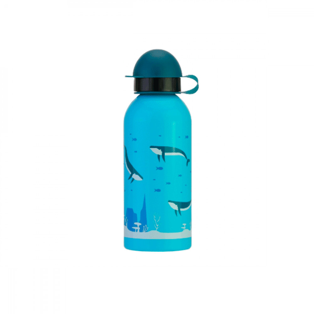 Бутылка для воды CoolForSchool О61304 Whale 500 мл Голубая **