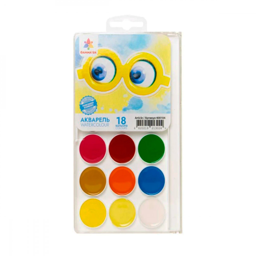 Краски акварельные 18 цветов «Гамма НВ» 400104 Творчество медовые б/к п/у Краски акварельные 18 цветов «Гамма НВ» 400104 Творчество медовые б/к п/у