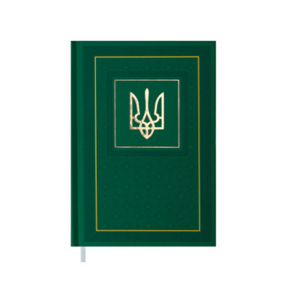 Ежедневник BuroMax NATION недатированный А6  BM2625-04 зеленый с гербом