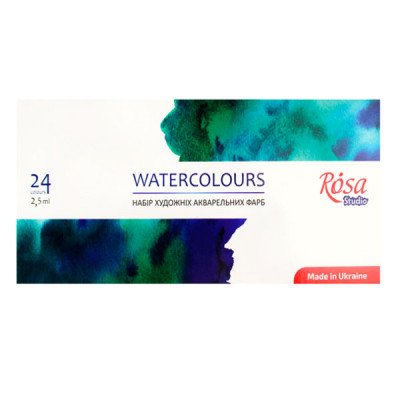 Набор краски акварельной Rosa Studio 340324 кюветы 24 цвета **