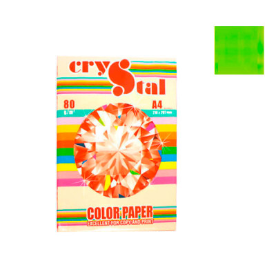 Бумага CRYSTAL COLOR PAPER А4 80г/м2 (100л) 321 зеленый **