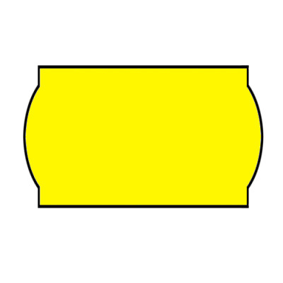 Ценник фигурный 26х12 (1000 шт) желтый