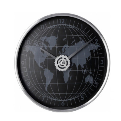 Часы настенные Optima O52092 WORLD черные **