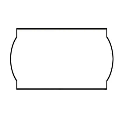 Цінник фігурний 26х12 (рулон 6 м) білий