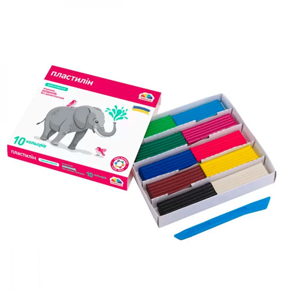 Пластилін 10 кольорів 160 г Гамма НВ 200311