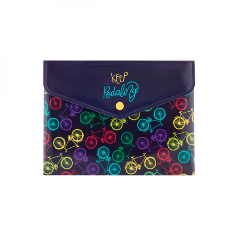 Папка - конверт пластиковий А5 CFS CF32013-02 на кнопці