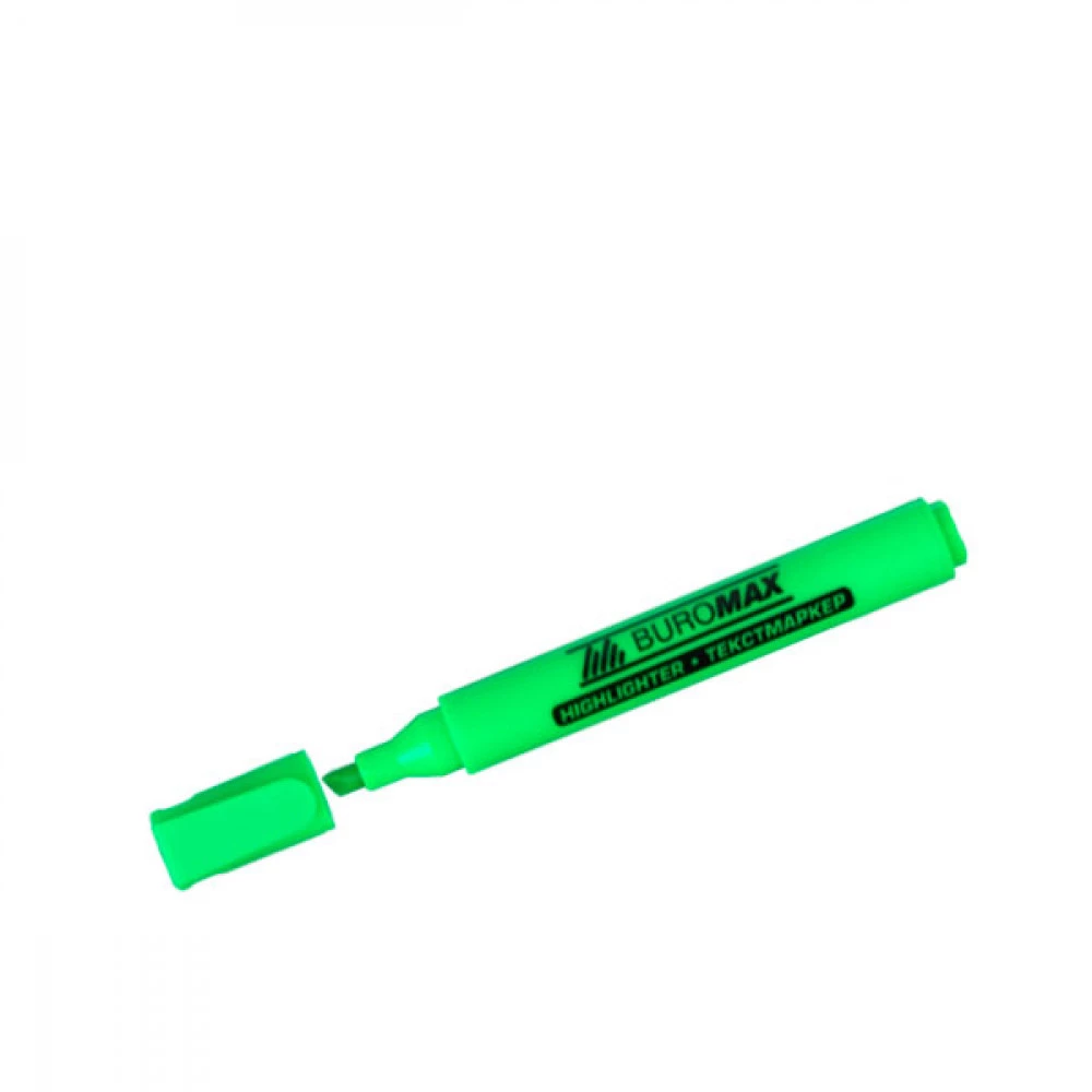 Маркер BuroMAX ВМ8906-04 текстовий клиноподібний NEON 1-4.6 мм зелений