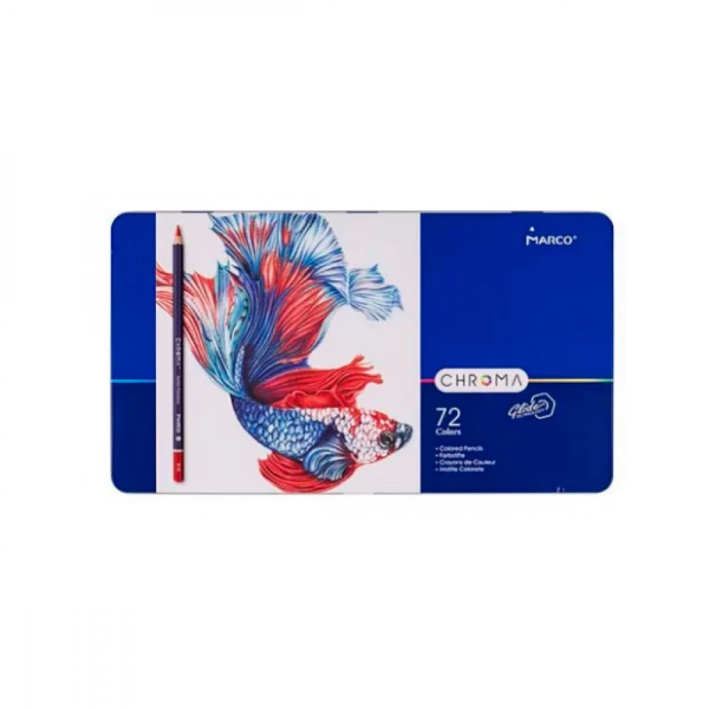 Олівці кольорові "Marco" 8010 TN металеве пакування 72 кольори