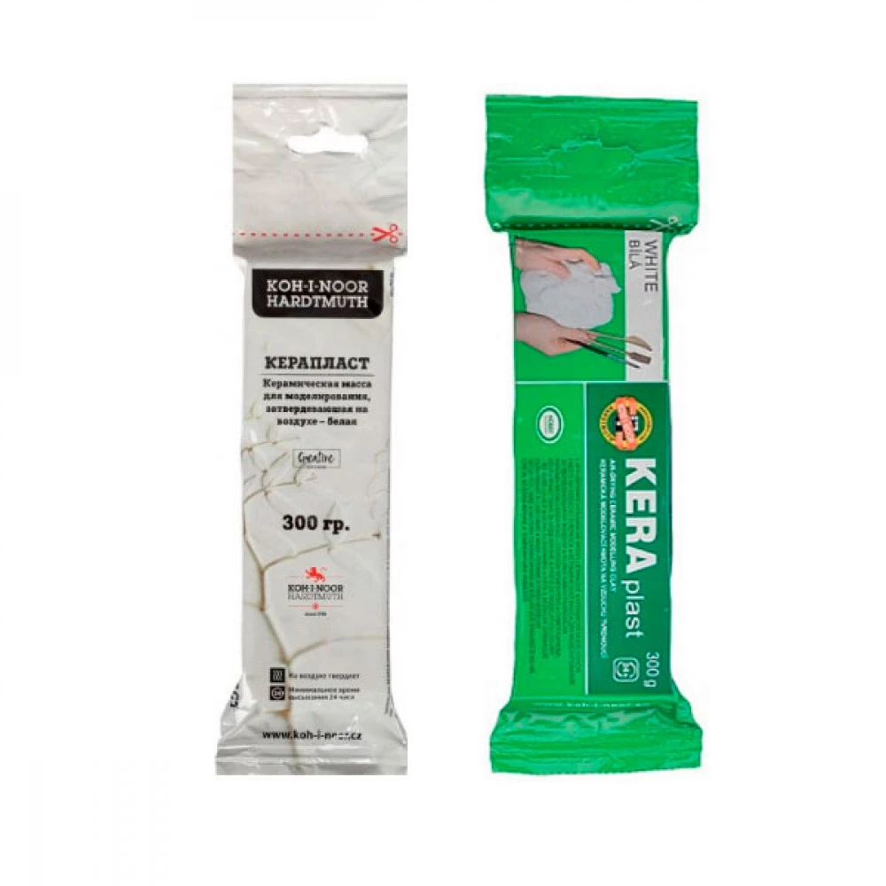 Глина "KIN" 131708 "Keraplast" 300 г біла