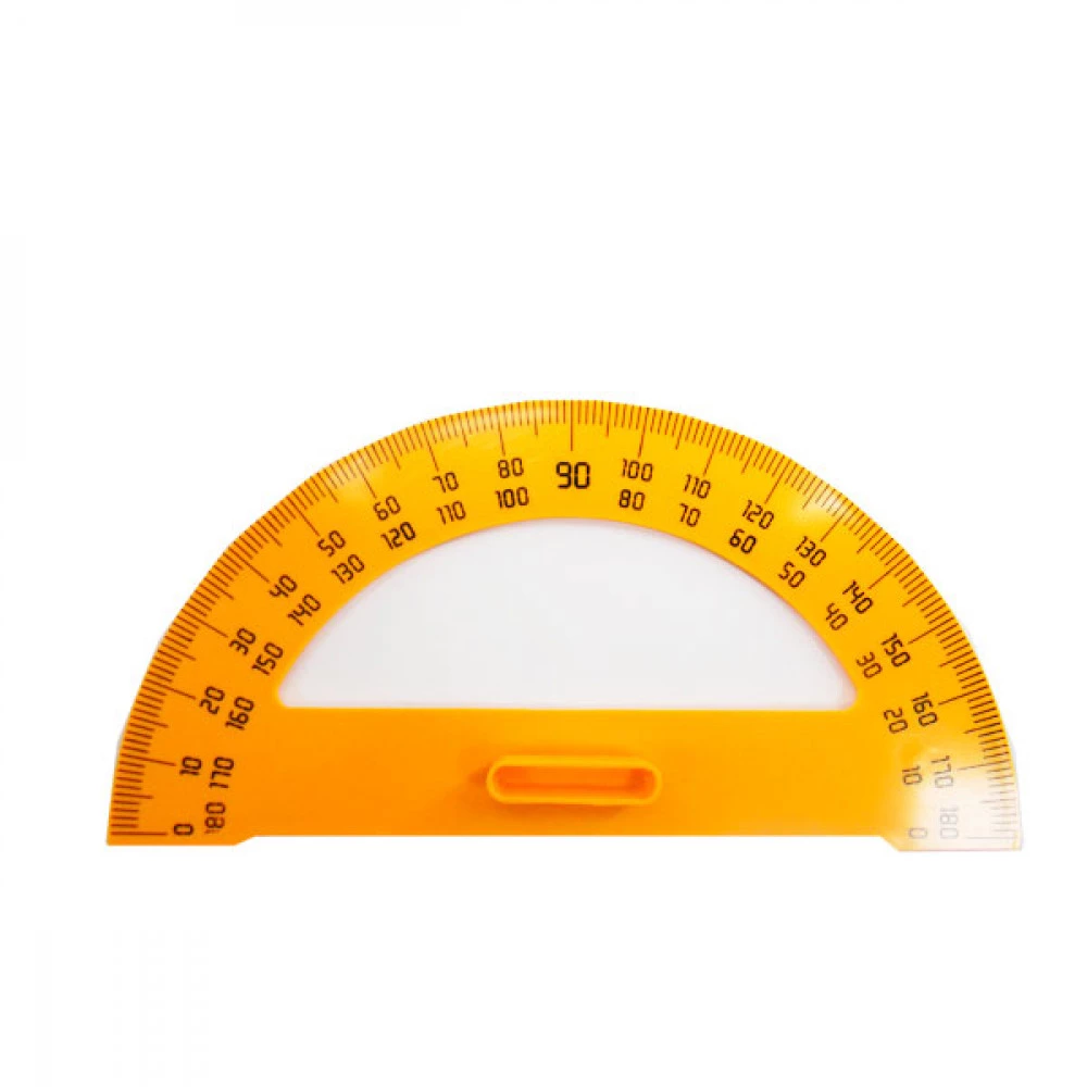 Транспортир пластиковий класний 5927 з ручкою