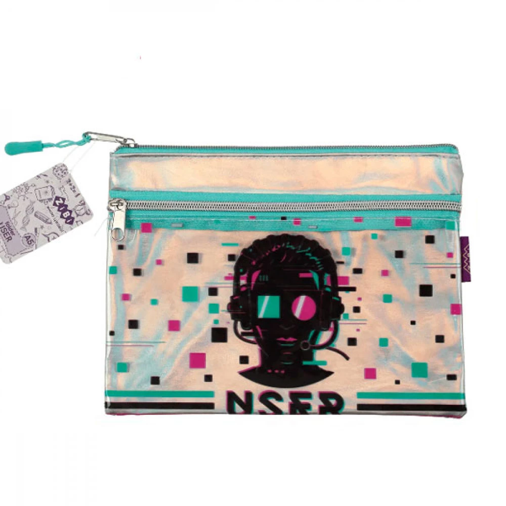 Папка А5 ZiBi ZB.705514 ЮЗЕР 33х26х см 2 відд.голограф.структ. шт.шкіра, мультик