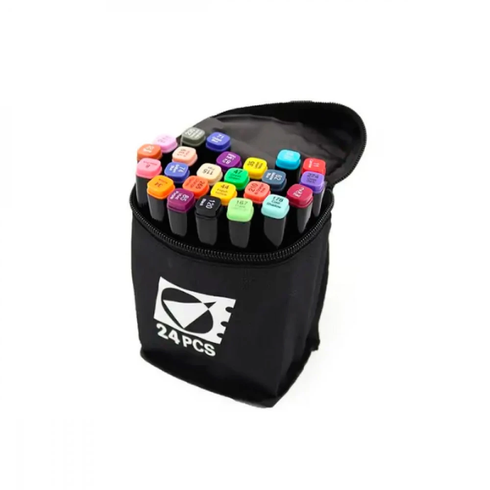 Набір скетч маркерів JosefOtten ST40655-24 24 штук двосторонні в сумці