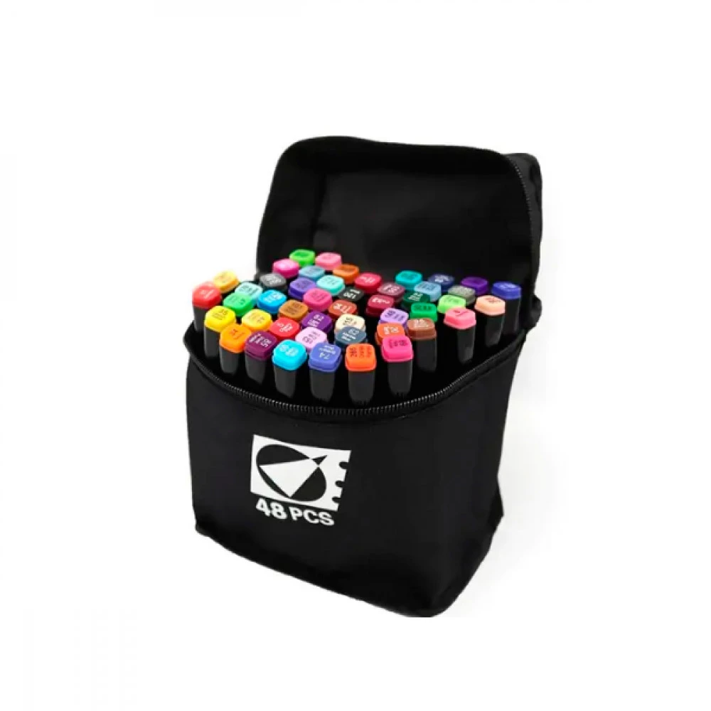Набір маркерів скетч JosefOtten ST40659-48 48 штук двосторонні в сумці