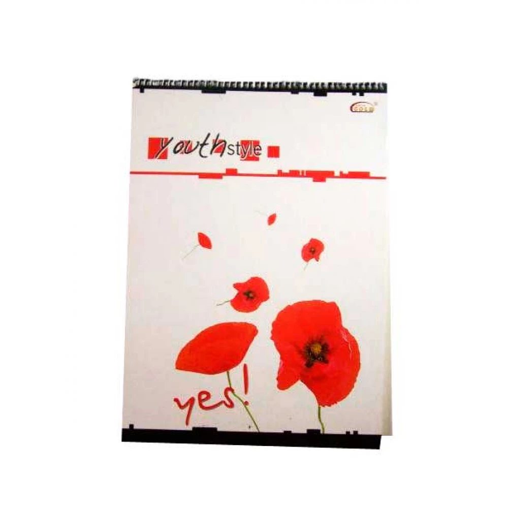 Блокнот А4 48 аркушів # "Б" Gold СБВ-18 на спіралі вгорі, лак