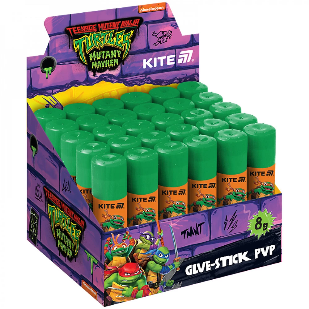 Клей-олівець Kite TMNT Mutant Mayhem NT25-130 8гр з індикатором