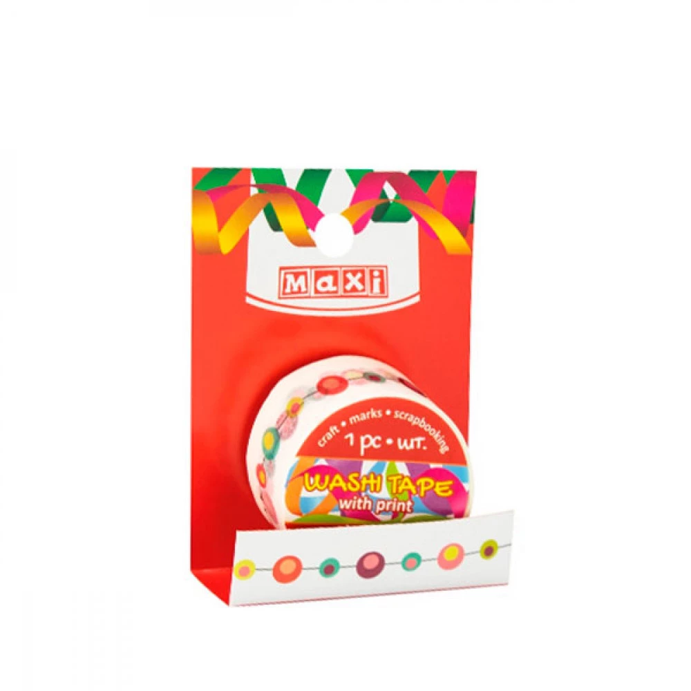 Скотч декоративний MX61988 3 м*15 мм кульки