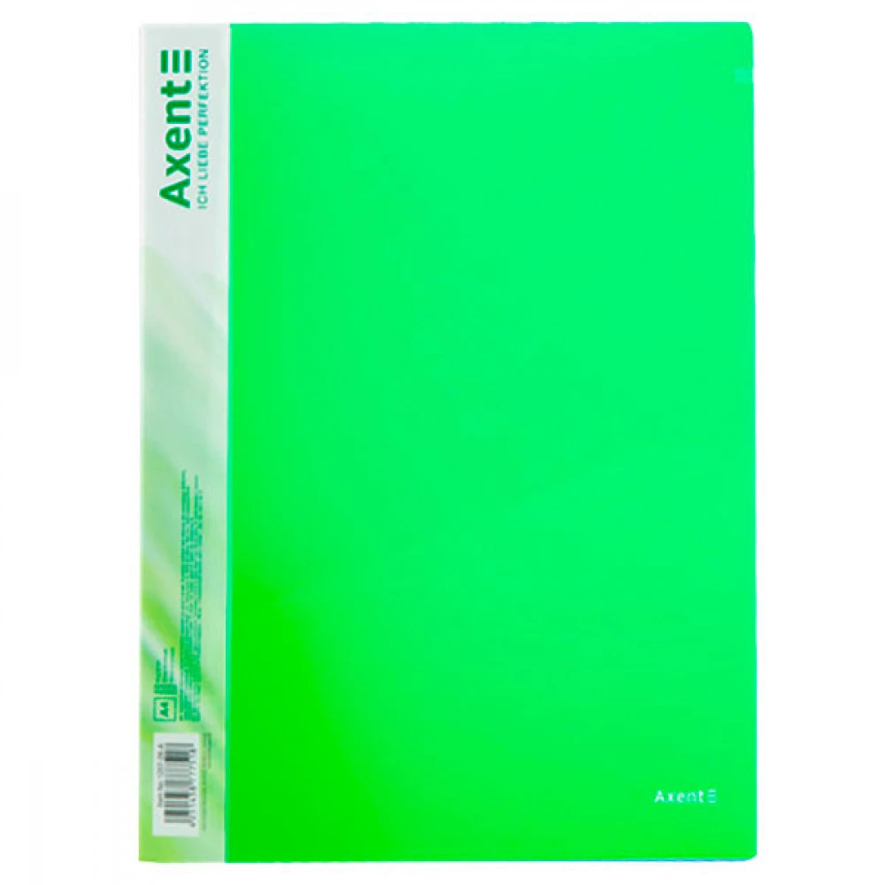 Папка пластикова А4 Axent 1207-26 на 2-х кільцях 25мм з кишенею прозр.