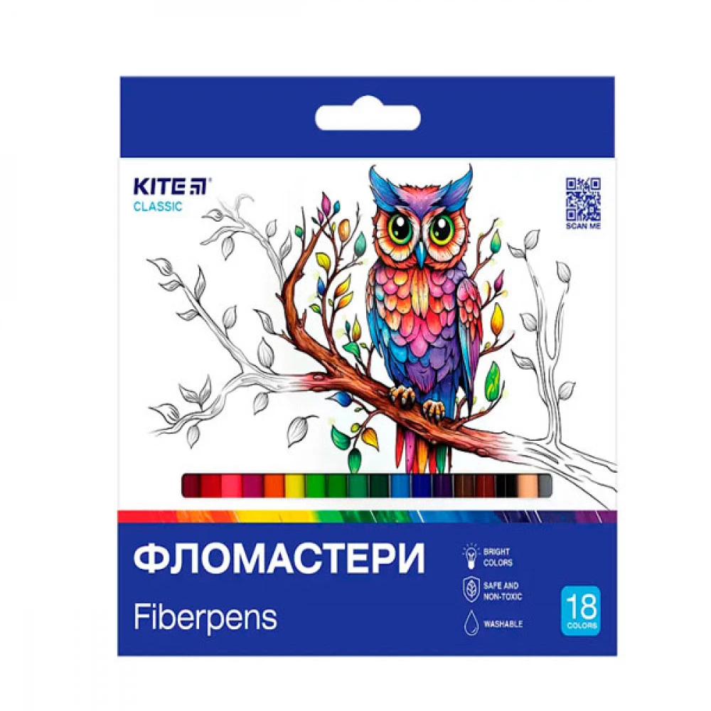 Фломастери 18кол Kite K-448 Kite Classic