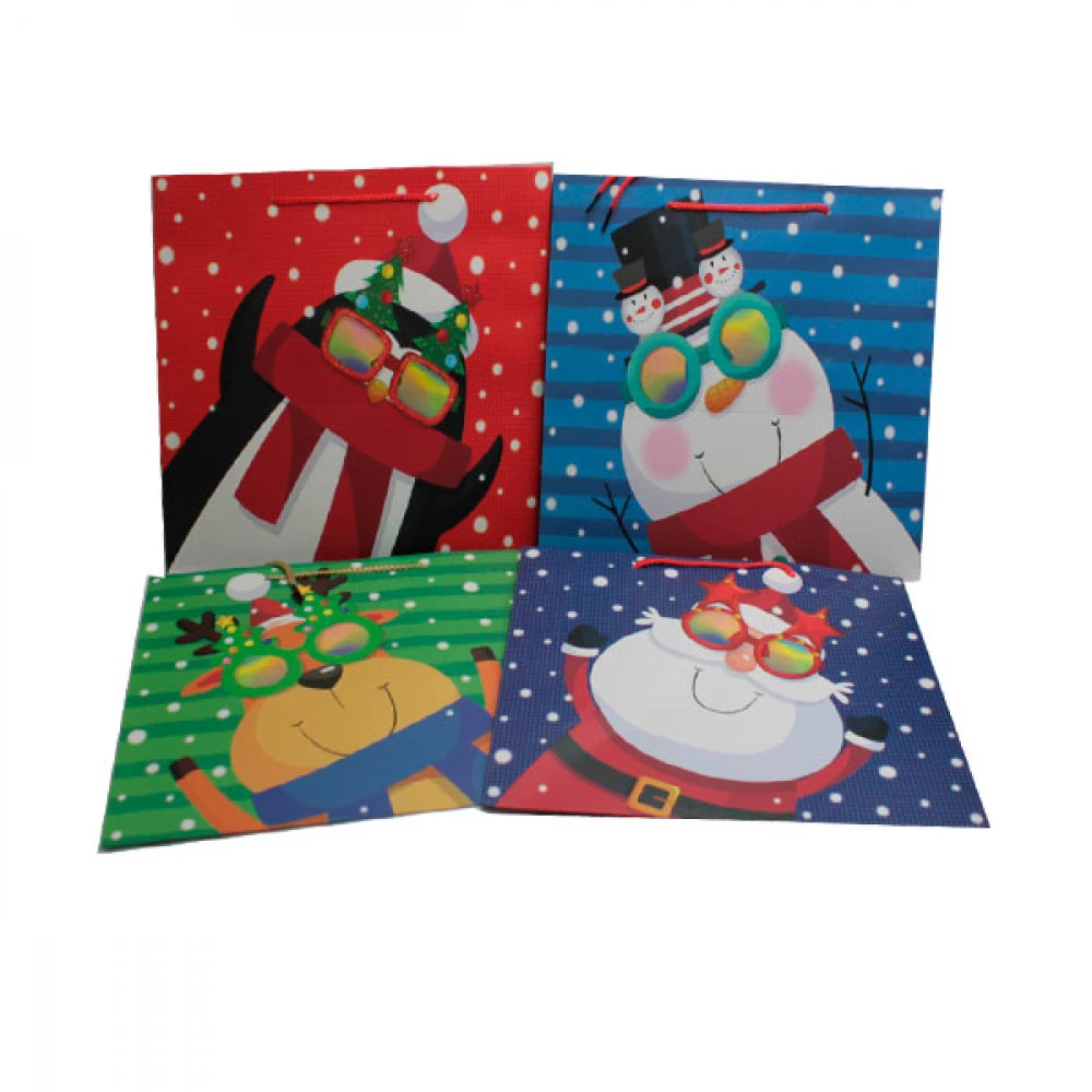 Пакет подарунковий 32х42, 5х11, 5см Новорічний 3108L Mix