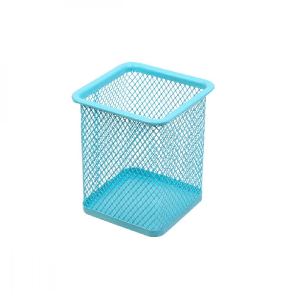 Підставка для ручок BuroMAX ВМ6201-14 Pastel метал квадратна блакитна
