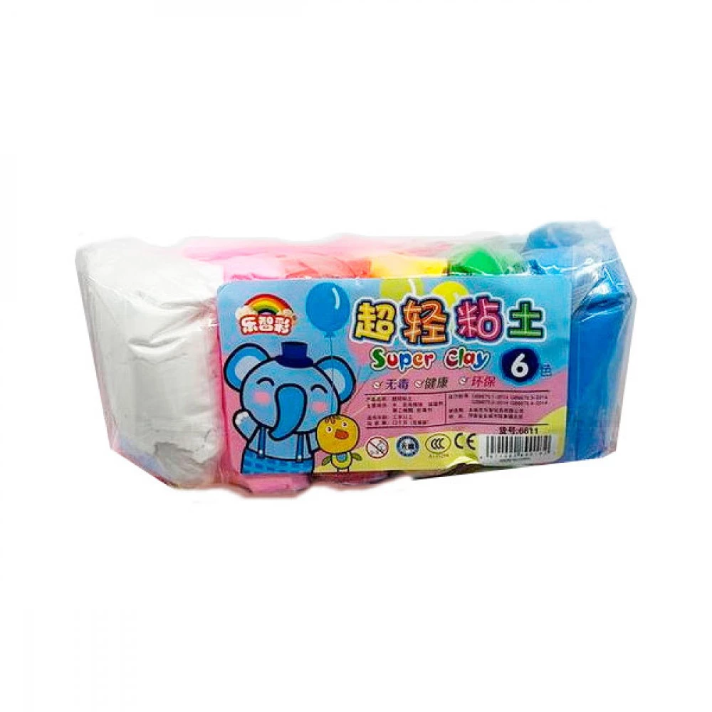 Модулін (пластилін) 6 кольорів Гігант