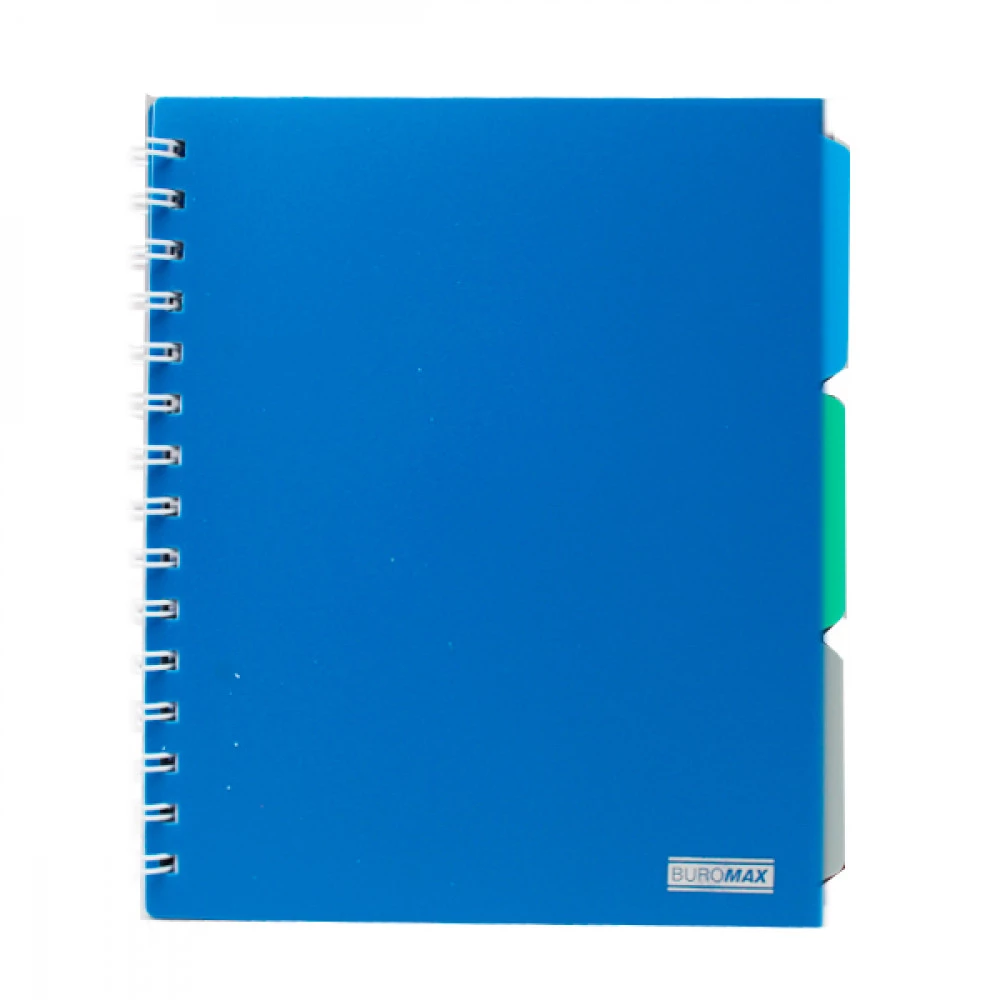Зошит 170х205 120л. # BuroMAX BM.24355911-02 CLASSIC з розділ. спір.бок. син.