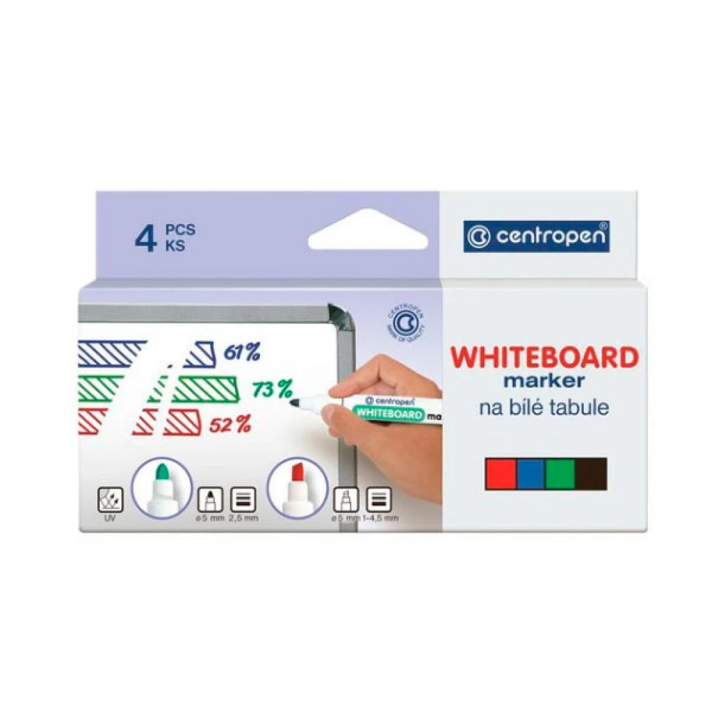 Набір маркерів 4 шт Board Centropen 8559/04 картонна упаковка 2.5 мм