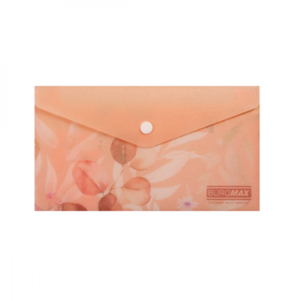 Папка-конверт BuroMAX BM3853-46 ARABESKI DL пластик на кнопці непроз.персик