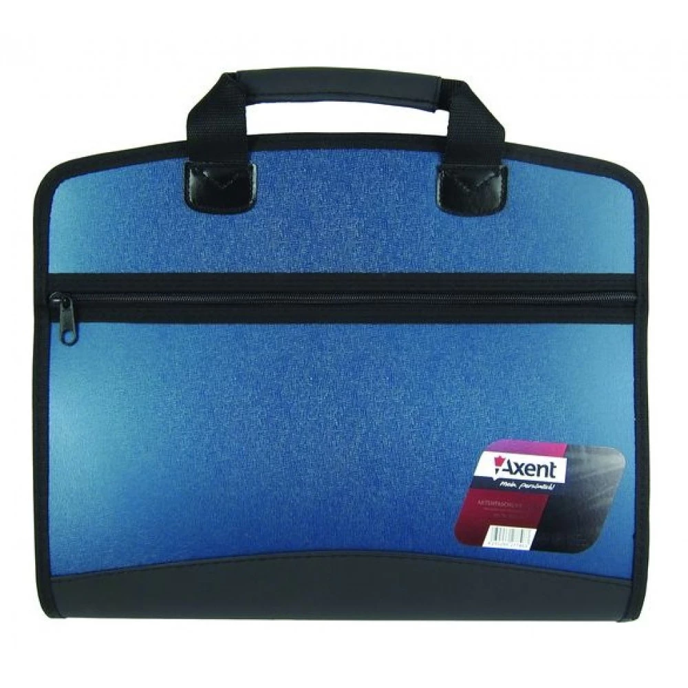 Портфель пластиковий А4 4 відділення Axent 1621-12 синій металік 