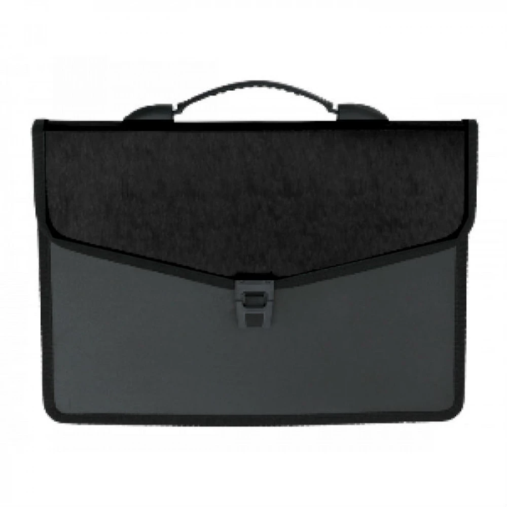 Портфель пластиковий А4 "BuroMAX" 3734-01 3 відділення чорний