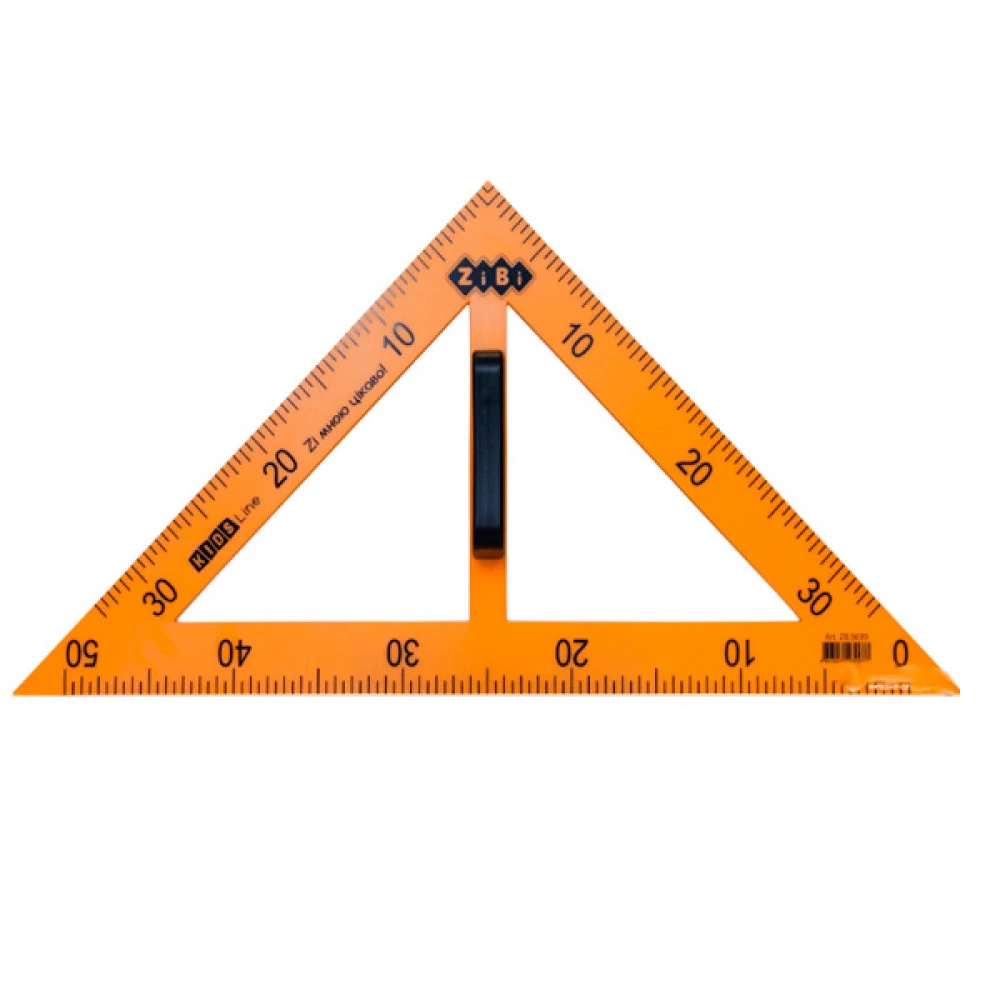 Трикутник пластиковий класний ZiBi ZB5639 "Teacher" 90/45 жовтий