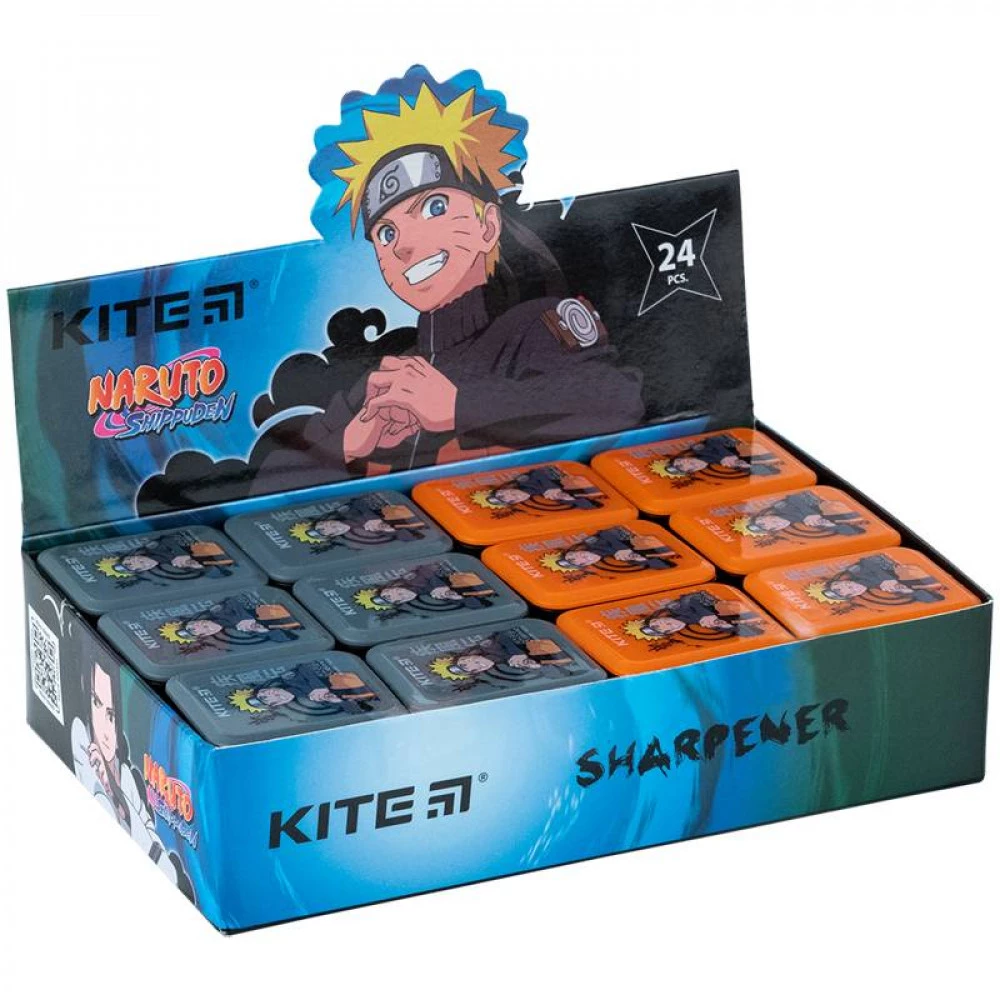 Точилка Kite NR24-116 Naruto прямокутна з контейнером Mix