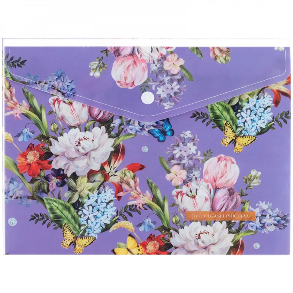 Папка - конверт пластиковий А4+ Axent 1495-35-А OS Secret на кнопці