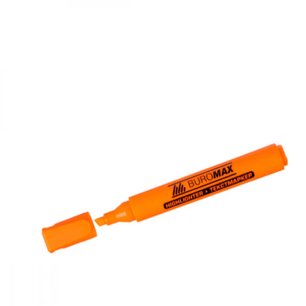 Маркер BuroMAX ВМ8906-11 текстовий круглий NEON 1-4.6 мм помаранчевий
