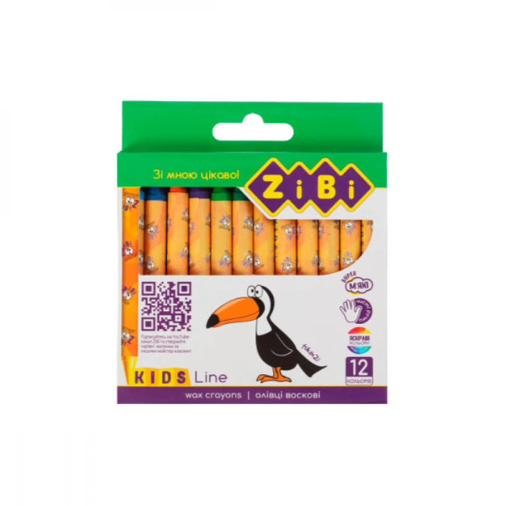 Крейда воскова "ZiBi" 2481 12 кольорів