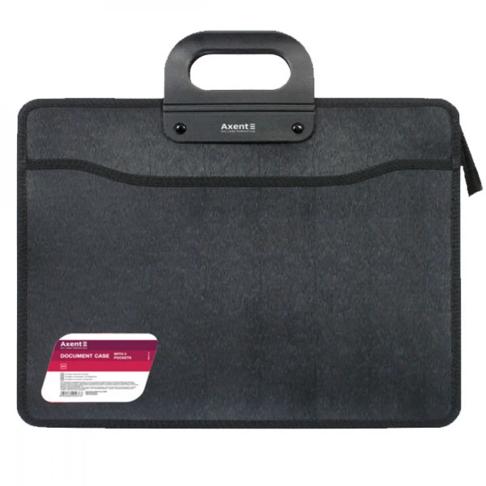 Портфель пластиковий В4 3 відділення Axent 1603-01 чорний